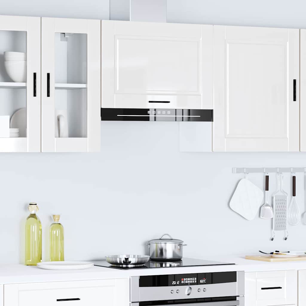 Kitchen Wall Cabinet Porto High Gloss White Engineered Wood